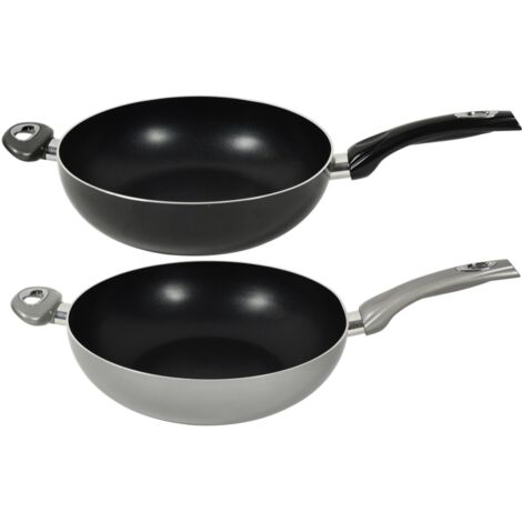 MAURY'S CHEF INDUCTION PADELLA SALTAPASTA CON 2 MANICI DIAMETRO DA 32 CM (1/2)