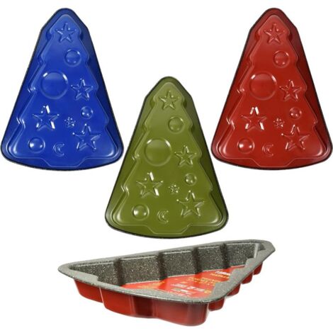TEGLIA PER DOLCI XMAS PREMIUM A FORMA DI ALBERO DI NATALE 37X27X5 COLORE ASSORTITO (1/3)