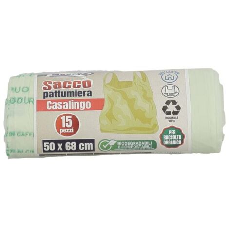 MAURY'S SACCHI PATTUMIERA RACCOLTA DIFFERENZIATA UMIDO 50X68CM 15PZ OKX