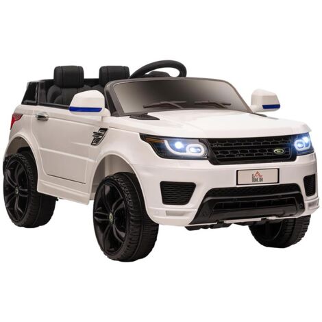 MACCHINA ELETTRICA PER BAMBINI 3-6 ANNI CON TELECOMANDO. LUCI LED E CLACSON. IN PP E METALLO. 110X68X52 CM. BIANCO