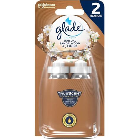 GLADE SENSE & SPRAY DEODORANTE PER AMBIENTI CON SENSORE DI MOVIMENTO SANDALO BALI E GELSOMINO 2 RICARICHE X 18 ML (1/5)