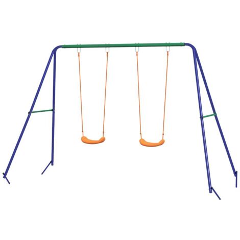 ALTALENA PER BAMBINI 3-8 ANNI CON 2 SEGGIOLINI E 4 PICCHETTI. IN METALLO E PP. 269X160X180 CM