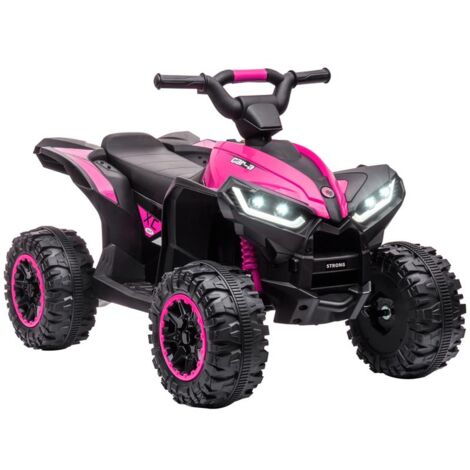 QUAD ELETTRICO PER BAMBINI 12V. 2 VELOCITÓ. RUOTE LARGHE CON SOSPENSIONI E FARI LED. ETÓ 3-5 ANNI. ROSA