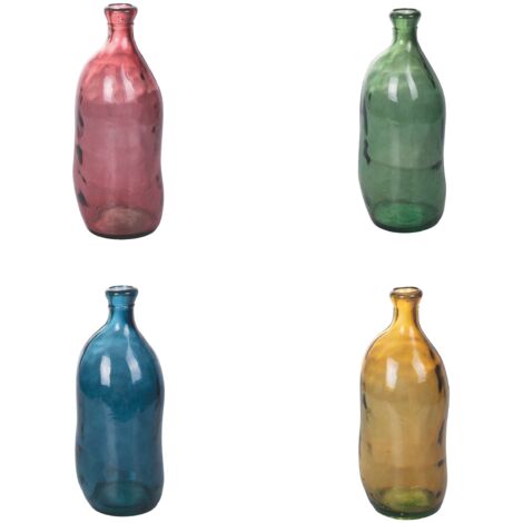 VASO OASIS IN VETRO 15 X 36 CM FORMA ONDULATA IN COLORAZIONE ASASORTITA
