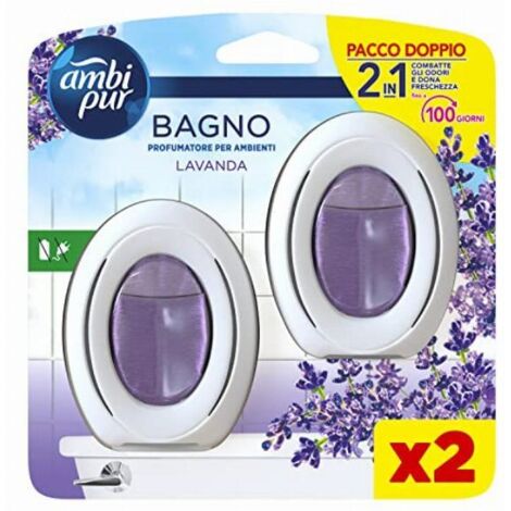 AMBI PUR BAGNO PROFUMATORE PER AMBIENTI FRAGRANZA LENOR LAVANDA TECNOLOGIA ELIMINA ODORI FINO A 50 GIORNI