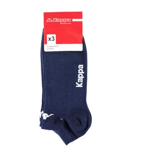3 Paia Calzini Corti Kappa K004 – Unisex Cotone – Classici Logati – Taglia Regular