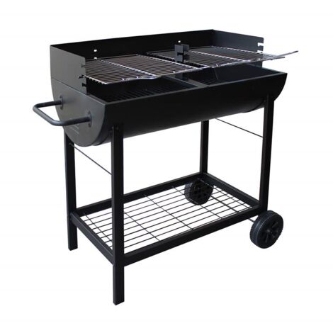 Barbecue a carbone con doppia griglia di cottura e ruote Franklin (1/5)