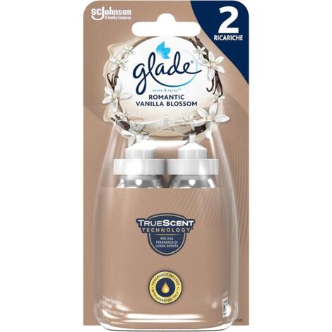 GLADE SENSE & SPRAY DEODORANTE PER AMBIENTI CON SENSORE DI MOVIMENTO FRAGRANZA ROMANTIC VANILLA BLOSSOM 2 X 18 ML