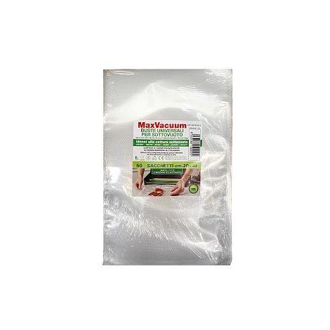 BUSTE UNIVERSALI PER ALIMENTI SOTTOVUOTO IN SET DA 50 PEZZI DA 20 X 30 CM