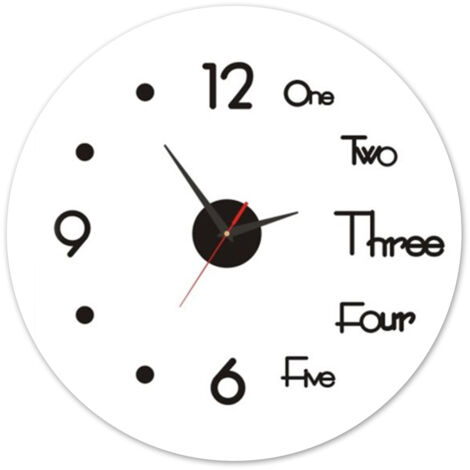 CalleaDesign Orologio da parete moderno numeri adesivi legno nero 62cm
