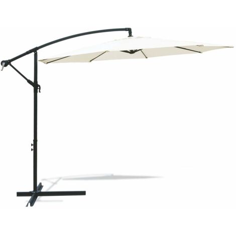 PROLOISIRS OMBRELLONE DA GIARDINO A MANOVELLA 2,5X2,5MT GRIGIO E Mandorla Verde Arredo 86422124