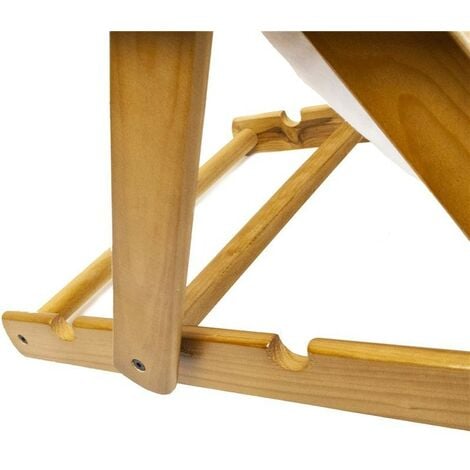 MAURY'S POLTRONA RELAX MARRONE TINTA UNITA COMODONA IN LEGNO 3POSIZIONI CON CUSCINO IMBOTTITO