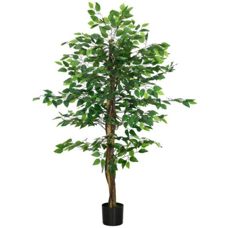 PIANTA ARTIFICIALE DI FICUS ALTA 150CM PER INTERNO ED ESTERNO CON VASO INCLUSO (1/5)