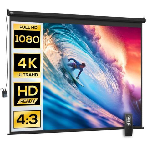 SCHERMO PER PROIETTORE 120" FORMATO 4:3 REGOLABILE CON TELECOMANDO. 244X183CM. NERO (1/5)