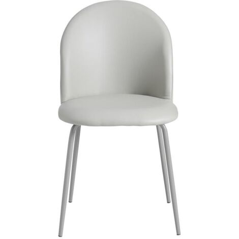 Hela Tische, Flora Set da 1 sedia cantilever, con rivestimento effetto vintage grigio, struttura tubolare a sezione circolare cromata, schienale con impugnatura, portata da 120 kg