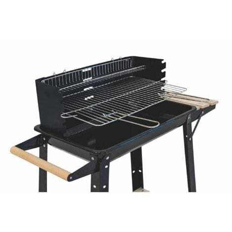 SUN-DAY BARBECUE CON RUOTE IN ACCIAIO INOX E LEGNO