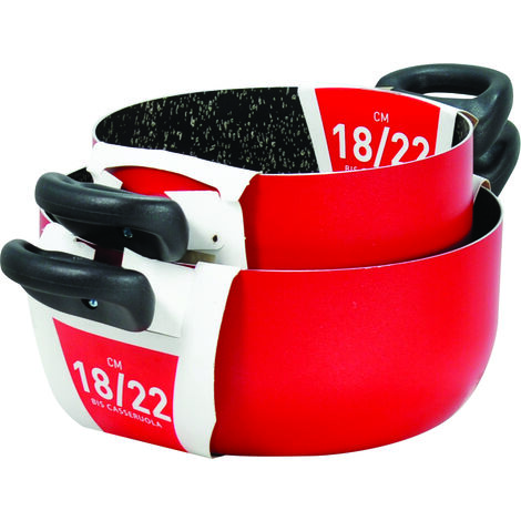 MAURY'S JULIEN SET BIS DI CASSERUOLE 18 + 22 CM ANTIADERENTI