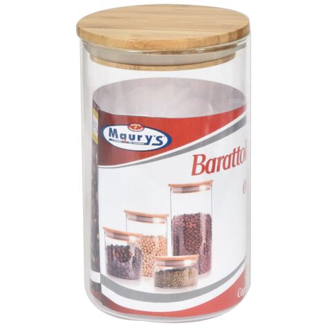 MAURY'S BARATTOLO CUCINA IN VETRO TAPPO ERMETICO 10 X H 17.2 CM