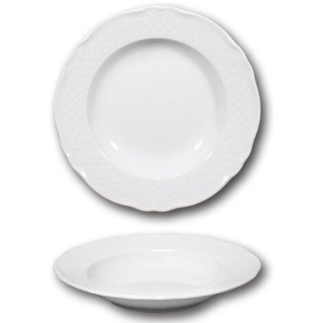 MALAGA PIATTO FONDO 23CM BIANCO (1/2)