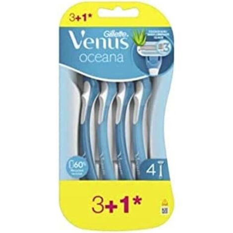 GILLETTE VENUS RASOIO DA DONNA USA E GETTA OCEANA - 3 RASOI + 1 GRATIS