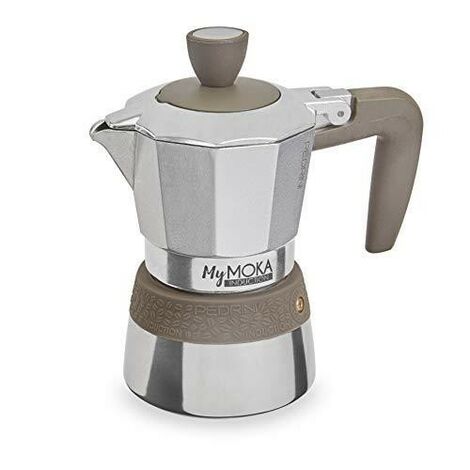 Pedrini 02CF036 Caffettiera, Acciaio Inossidabile, Steel Moka, 2 tazze, per  piani ad induzione