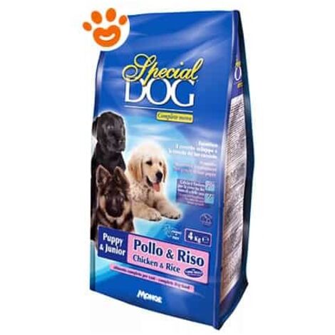 Monge Special Dog Puppy e Junior Pollo e Riso - Monge Special Dog Puppy e Junior Pollo e Riso - Sacco Da 4 Kg