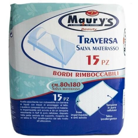 6 MAURY'S TRAVERSA SALVA MATERASSO 80 X 180 CM DA 15 PZ