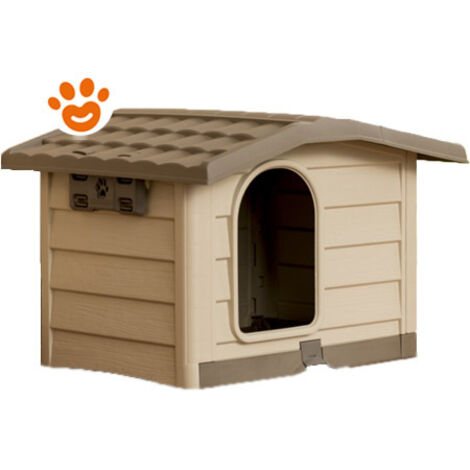 BAMA CUCCIA BUNGALOW PER ANIMALI CANE GATTO 89 X 75 X 62 CM BEIGE MEDIUM
