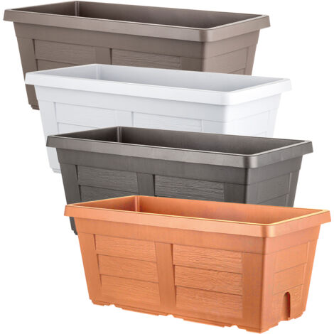 BAMA FIORIERA TIPO LEGNO 80 X 40 X H34 CM COLORE GHIACCIO