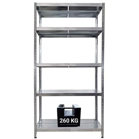 SCAFFALE IN METALLO MACISTE 120 X 50 X 234 H 5 PIANI KG 260 SENZA BULLONI