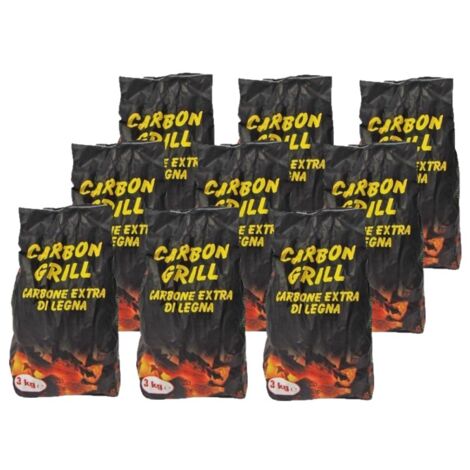 KIT 9 PACCHI DI CARBONELLA CARBONE EXTRA DI LEGNA DA 3 KG