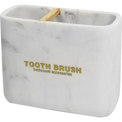MAURY'S MARBLE PORTA SPAZZOLINI DA BAGNO EFFETTO MARMO (1/4)