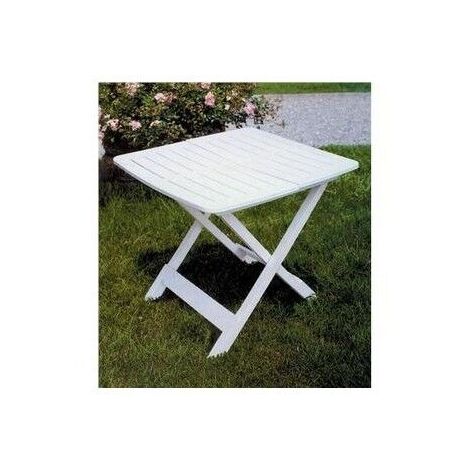 MAURY'S ANIENE TAVOLO PIEGHEVOLE RESINA BIANCO 80X72X70 CM
