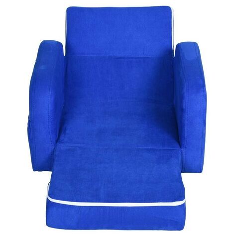 Poltroncina Letto 2 in 1 per Cameretta Bambini Blu