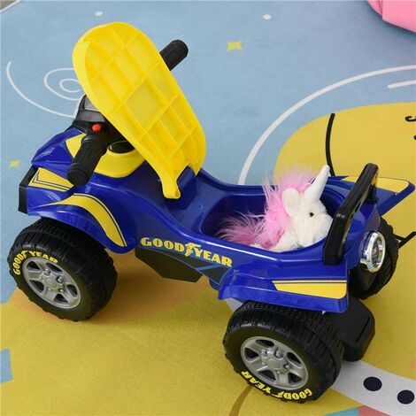 QUAD GIOCATTOLO PER BAMBINI 12-36 MESI LICENZA GOODYEAR CON LUCI E SUONI  BLU E GIALLO