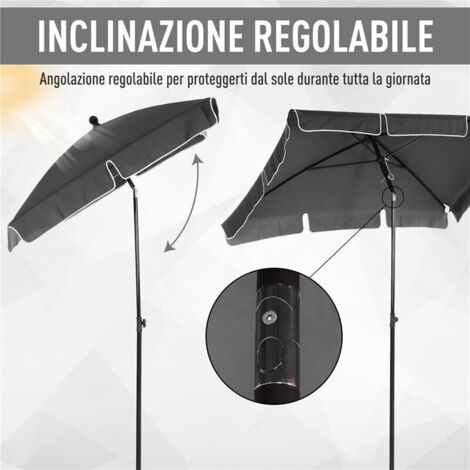 Ombrellone da Giardino con Base Portatile Tortora vidaXL | Leroy Merlin