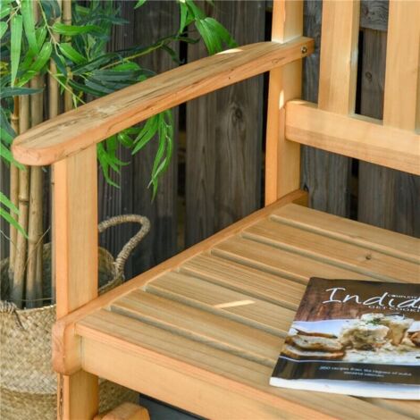 Panchina Da Giardino Outsunny In Legno Di Abete | 2 Posti Con Braccioli A Forma Di Ruota | 108x66x95 Cm, Capacità 250 Kg | Stile Rustico Per Terrazzo E Patio