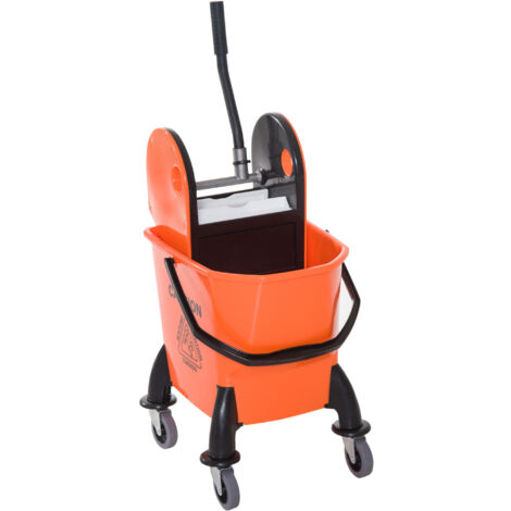 Carrello Per Pulizie Con Ruote E Sacchetto 78L - Carrello Portautensili Per Hotel, Scuole E Uffici, Grigio - Foto 9