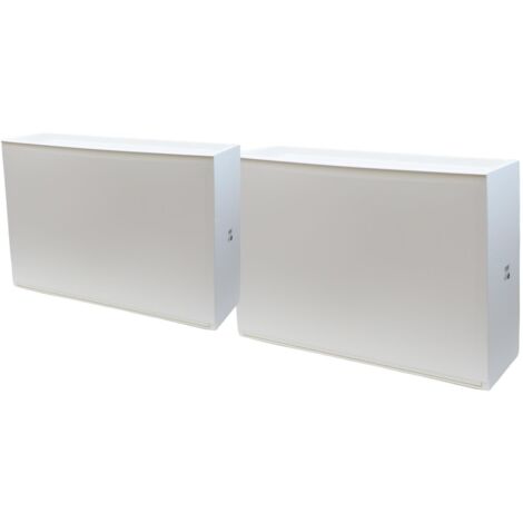 SET 2 SCARPIERE IN PROPILENE 51 X 17 X H39 CM COMPONIBILI IMPILABILI BIANCHE (1/5)