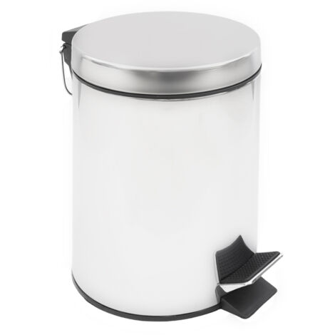 MAURY'S PATTUMIERA INOX TONDA A PEDALE CON TECNOLOGIA SOFT CLOSE 5 LITRI