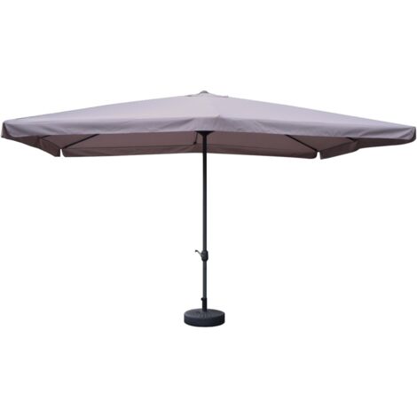 MAURY'S OMBRELLONE DA GIARDINO RETTANGOLARE 3 X 4 MT IN COLORE GRIGIO