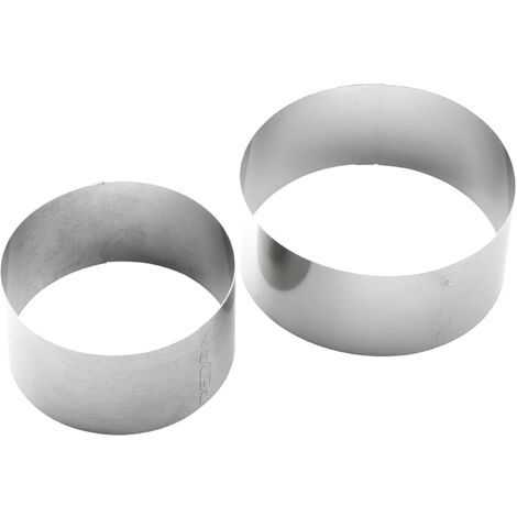 Set di 3 Coppapasta,RUNEAY Anello Torta Acciaio inossidabile Circolare