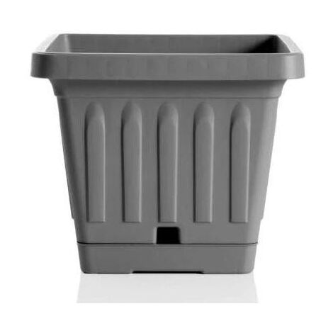 Bama Vaso Terra Quadro Grigio 30x30cm - Moderno E Minimalista (Modello 31400)