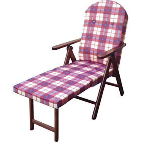 POLTRONA AMALFI CON PROLUNGA BORDEAUX SCOZZESE LEGNO NOCE RECLINABILE 4POSIZIONI
