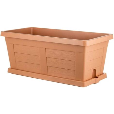 BAMA FIORIERA EFFETTO LEGNO COLORE TERRACOTTA 80 X 40 X 34H CM