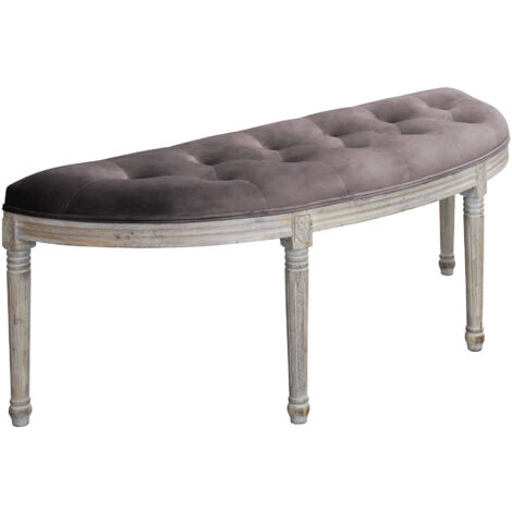 PANCA MARGI IN IN VELLUTO VINTAGE DI COLORE TAUPE (1/4)