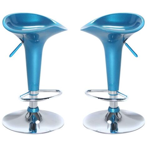 SGABELLO MODERNO DA BAR HARLAN IN METALLO DI COLORE BLU