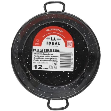 Padella Paella Valenciana 46cm - Ferro Lucido Con 2 Manici Per 12 Persone - Foto 3