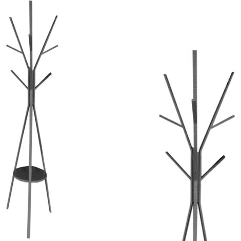 APPENDIABITI DA TERRA PIANTANA IN LEGNO NERO 179 CM