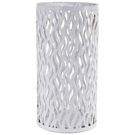 PORTAOMBRELLI IN METALLO TRAFORATO 24 X H48 CM COLORE BIANCO